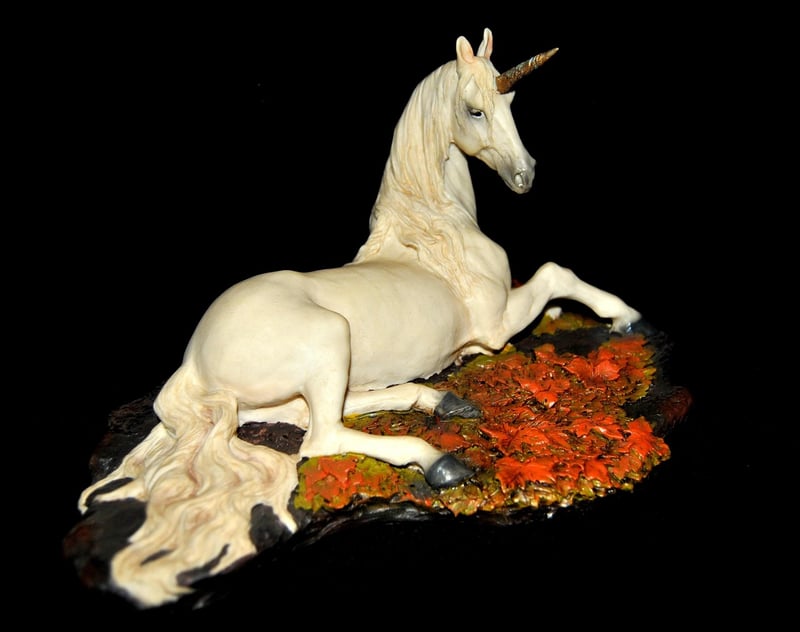 Unicorn in a fantasy land